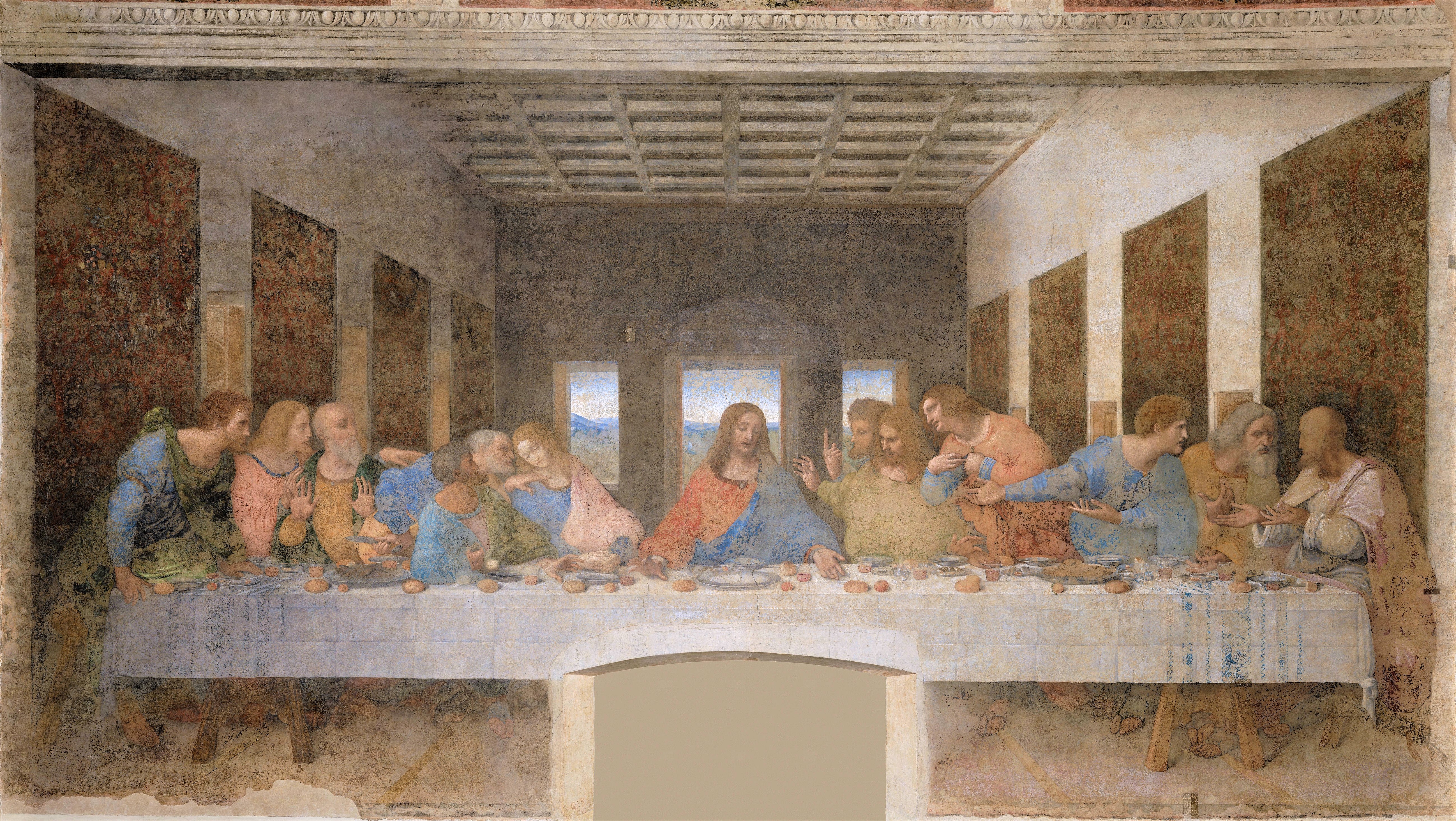 The Last Supper, Leonardo da Vinci, dated to c. 1495–1498. （來源：Wikipedia）